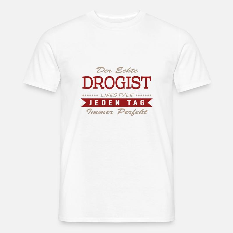 Der echte Drogist - Männer T-Shirt - Weiß