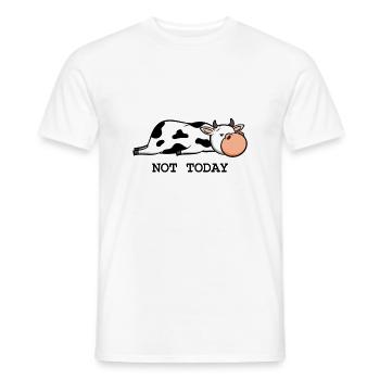 Faule Kuh - Not today - Männer T-Shirt - Weiß - Vorne - AI Model Male 178 dark (178cm)
