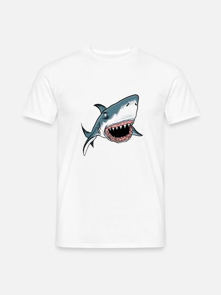 Tauch Dive Shark Hai - Männer T-Shirt - Weiß