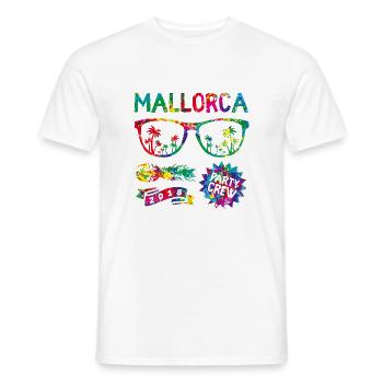mallorca party crew colors - Männer T-Shirt - Weiß - Vorne - AI Model Male 178 dark (178cm)