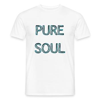Pure Soul - Men's T-Shirt - white - Front - AI Model Male 178 dark (178cm)