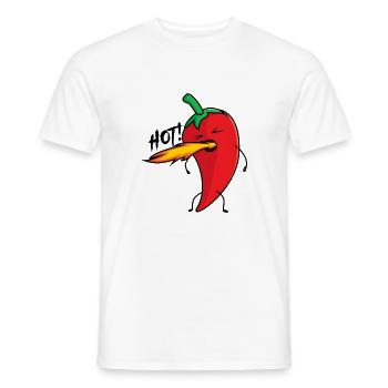 Chilli hot - Männer T-Shirt - Weiß - Vorne - AI Model Male 178 dark (178cm)
