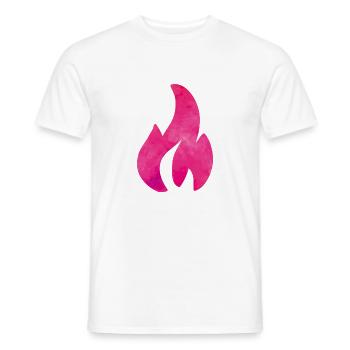 flamme feuer pink - Männer T-Shirt - Weiß - Vorne - AI Model Male 178 dark (178cm)