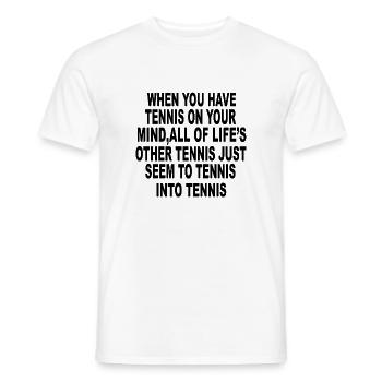 Tennis - Men's T-Shirt - white - Front - AI Model Male 178 dark (178cm)