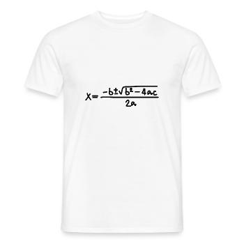 Math symbols square formula math poison - Men's T-Shirt - white - Front - AI Model Male 178 dark (178cm)