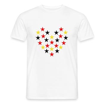 Fußball Deutschland Herz Geschenkidee - Männer T-Shirt - Weiß - Vorne - AI Model Male 178 dark (178cm)