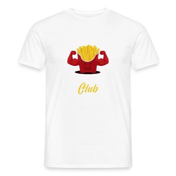 FRITNESS CLUB - Men's T-Shirt - white - Front - AI Model Male 178 dark (178cm)