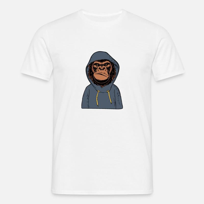 Mad Monkey - Männer T-Shirt - Weiß