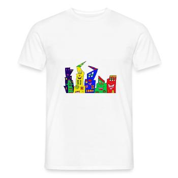 Vibrant architecture - Men's T-Shirt - white - Front - AI Model Male 178 dark (178cm)