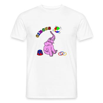 Zirkus - Männer T-Shirt - Weiß - Vorne - AI Model Male 178 dark (178cm)