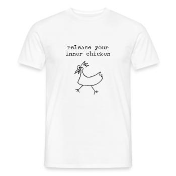 Inner Chicken - Männer T-Shirt - Weiß - Vorne - AI Model Male 178 dark (178cm)