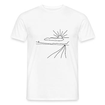 chemin du retour - T-shirt homme - blanc - Devant - AI Model Male 178 dark (178cm)