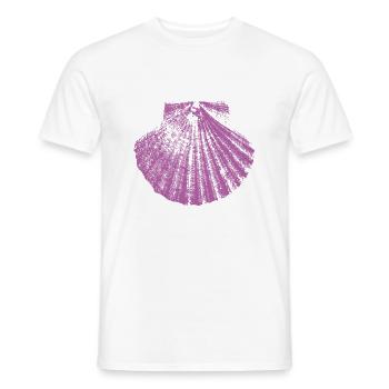 Pétoncle Camino de Santiago - T-shirt homme - blanc - Devant - AI Model Male 178 dark (178cm)