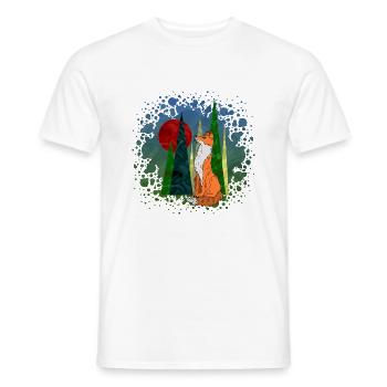 Fuchs - Männer T-Shirt - Weiß - Vorne - AI Model Male 178 dark (178cm)