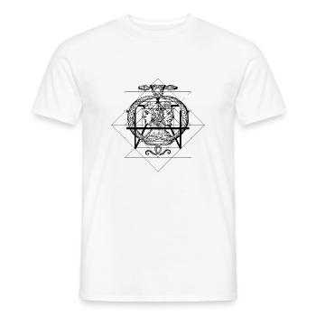 Hermetica Moderna - The Sight of Janus - Men's T-Shirt - white - Front - AI Model Male 178 dark (178cm)