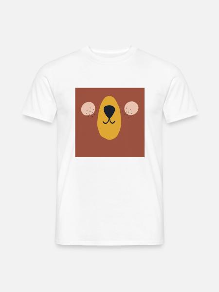 Bär Braunbär Gesicht - Männer T-Shirt - Weiß