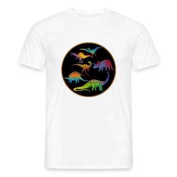 Dinosaurs - Men's T-Shirt - white - Front - AI Model Male 178 dark (178cm)