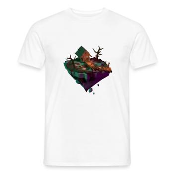 Bog hut | Low poly - Men's T-Shirt - white - Front - AI Model Male 178 dark (178cm)