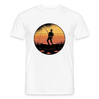 Fishing just what for men fishing gift - Men's T-Shirt - white - Front - AI Model Male 178 dark (178cm)