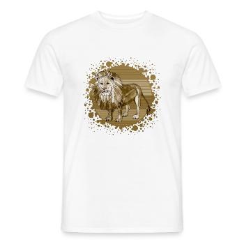 Lion - Men's T-Shirt - white - Front - AI Model Male 178 dark (178cm)