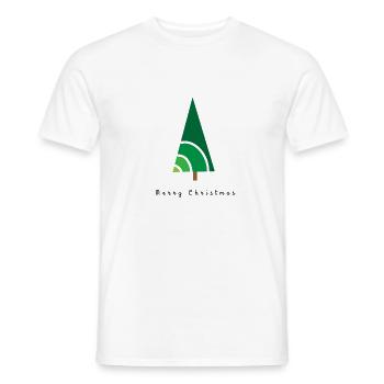Frohe Weihnachten, Frohe Weihnachten, Frohe Weihnachten - Männer T-Shirt - Weiß - Vorne - AI Model Male 178 dark (178cm)