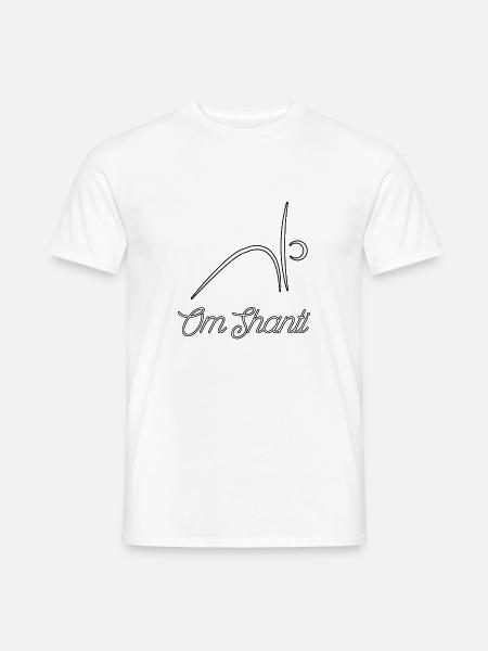 Om shanti shanti et asana - T-shirt homme - blanc