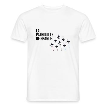 Patrouille de France meeting aérien armée de l'air - T-shirt homme - blanc - Devant - AI Model Male 178 dark (178cm)