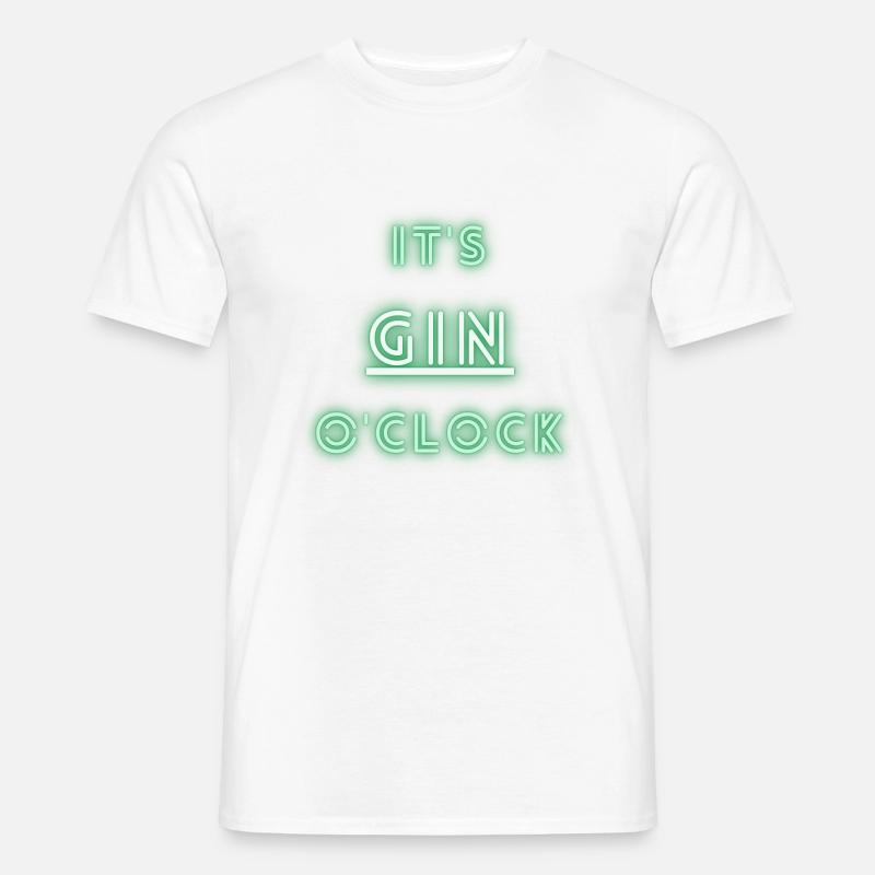 It's Gin o'clock | Gin - Männer T-Shirt - Weiß