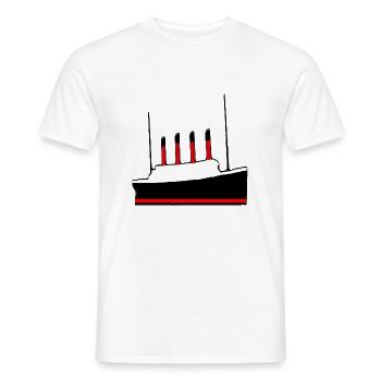 TITANIC LEGEND - Men's T-Shirt - white - Front - AI Model Male 178 dark (178cm)