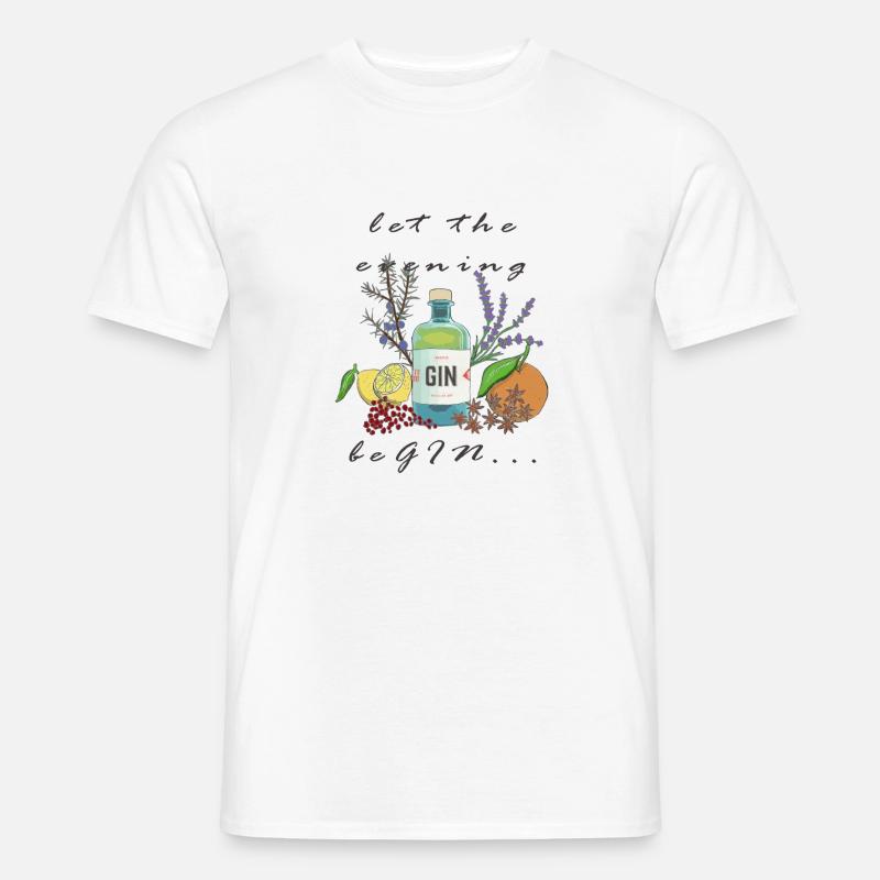 let the evening beGIN - Männer T-Shirt - Weiß