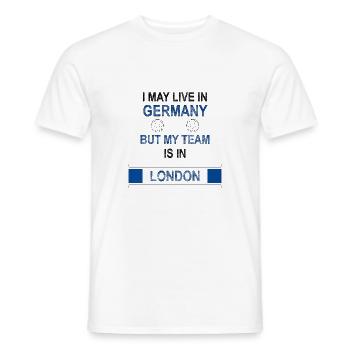 My Team is in London | Chelsea FC Fandesign - Männer T-Shirt - Weiß - Vorne - AI Model Male 178 dark (178cm)