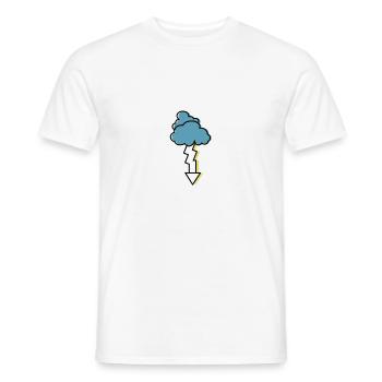 thunderstorm - Men's T-Shirt - white - Front - AI Model Male 178 dark (178cm)