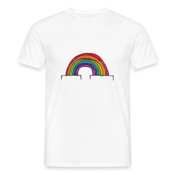 Süßer Pride Regenbogen wie von Kinderhand gemalt - Männer T-Shirt - Weiß - Vorne - AI Model Male 178 dark (178cm)