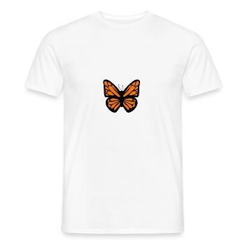 orange butterfly - Men's T-Shirt - white - Front - AI Model Male 178 dark (178cm)
