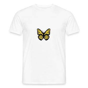 gelber Schmetterling - Männer T-Shirt - Weiß - Vorne - AI Model Male 178 dark (178cm)