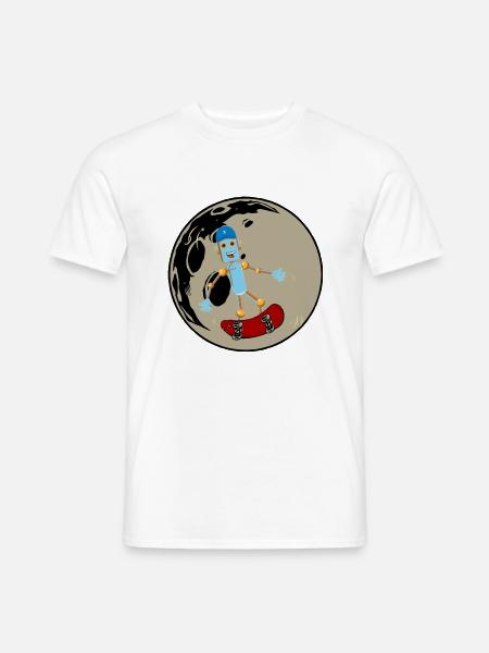 skater boy t-shirt gift - Men's T-Shirt - white