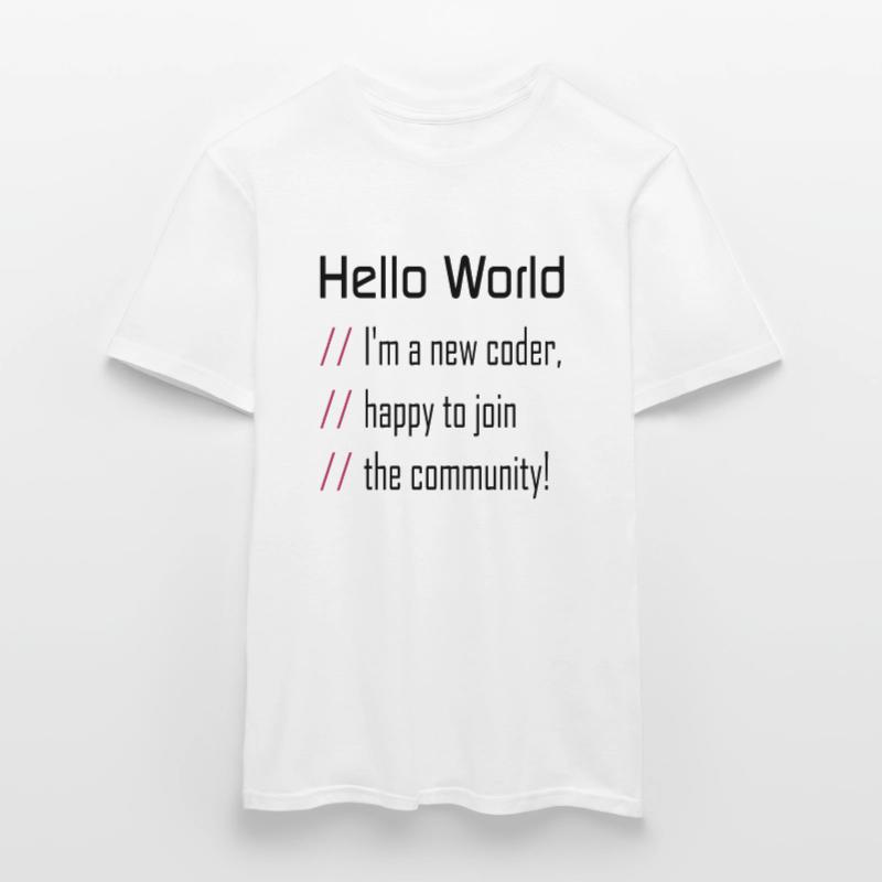 Hello World, 'm a new coder T-shirt homme