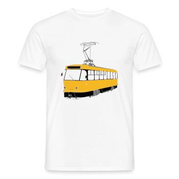 Tramway de Dresde - T-shirt homme - blanc - Devant - AI Model Male 178 dark (178cm)