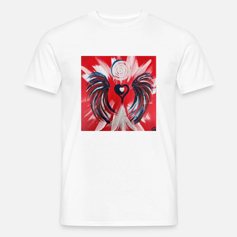 Herzengel "...ich bin einfach" - Männer T-Shirt - Weiß