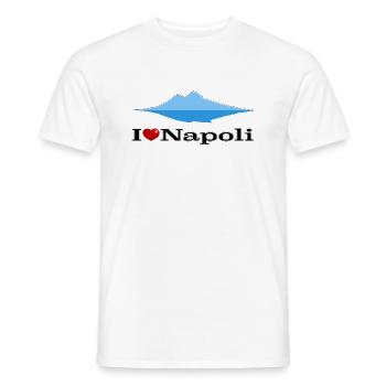 J'adore Naples et le Vésuve - T-shirt homme - blanc - Devant - AI Model Male 178 dark (178cm)