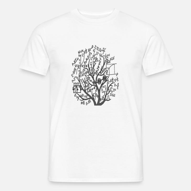 albero di matematica - T-shirt uomo - bianco