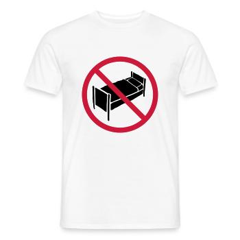 Kein Bett Zone - Männer T-Shirt - Weiß - Vorne - AI Model Male 178 dark (178cm)