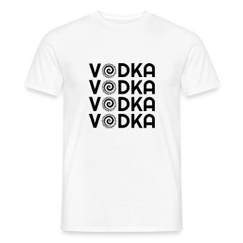 I Love Vodka, Vodka, Vodka Hoodies, Vodka T Shirts - T-shirt homme - blanc - Devant - AI Model Male 178 dark (178cm)