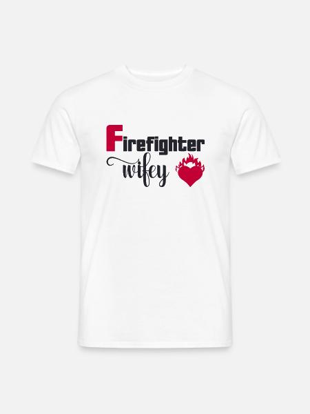 Firefighter wifey - Men's T-Shirt - white