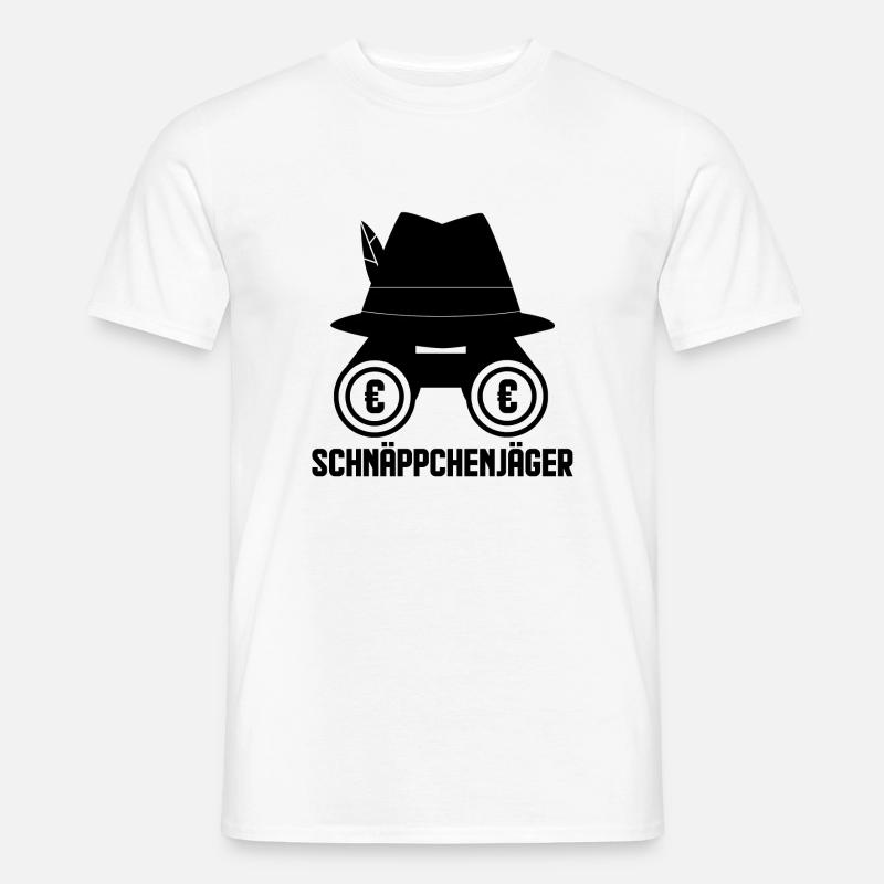 Schnäppchenjäger Geschenk - Männer T-Shirt - Weiß