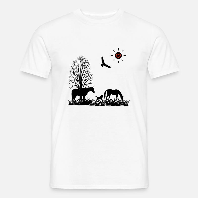 Pferde - Männer T-Shirt - Weiß