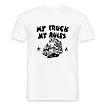 Camions - T-shirt homme - blanc - Devant - AI Model Male 178 dark (178cm)