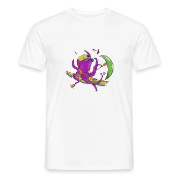 Oktopus im Kajak - Männer T-Shirt - Weiß - Vorne - AI Model Male 178 dark (178cm)