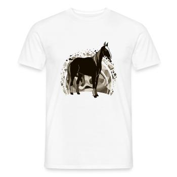 Pferd - Männer T-Shirt - Weiß - Vorne - AI Model Male 178 dark (178cm)