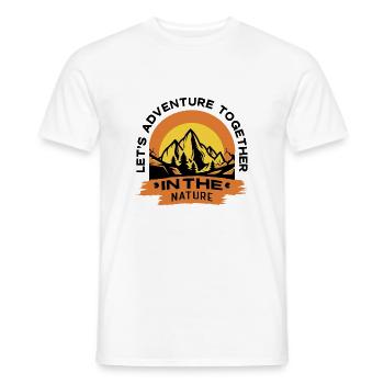 Nature Design Extérieur - T-shirt homme - blanc - Devant - AI Model Male 178 dark (178cm)